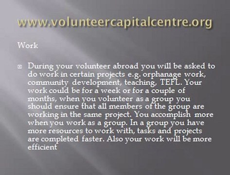 Volunteer abroad Group volunteering