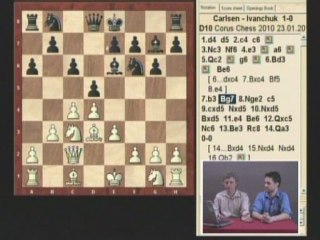 partie d'echecs 2 Carlsen VS Ivantchouk - Ouverture : Défens