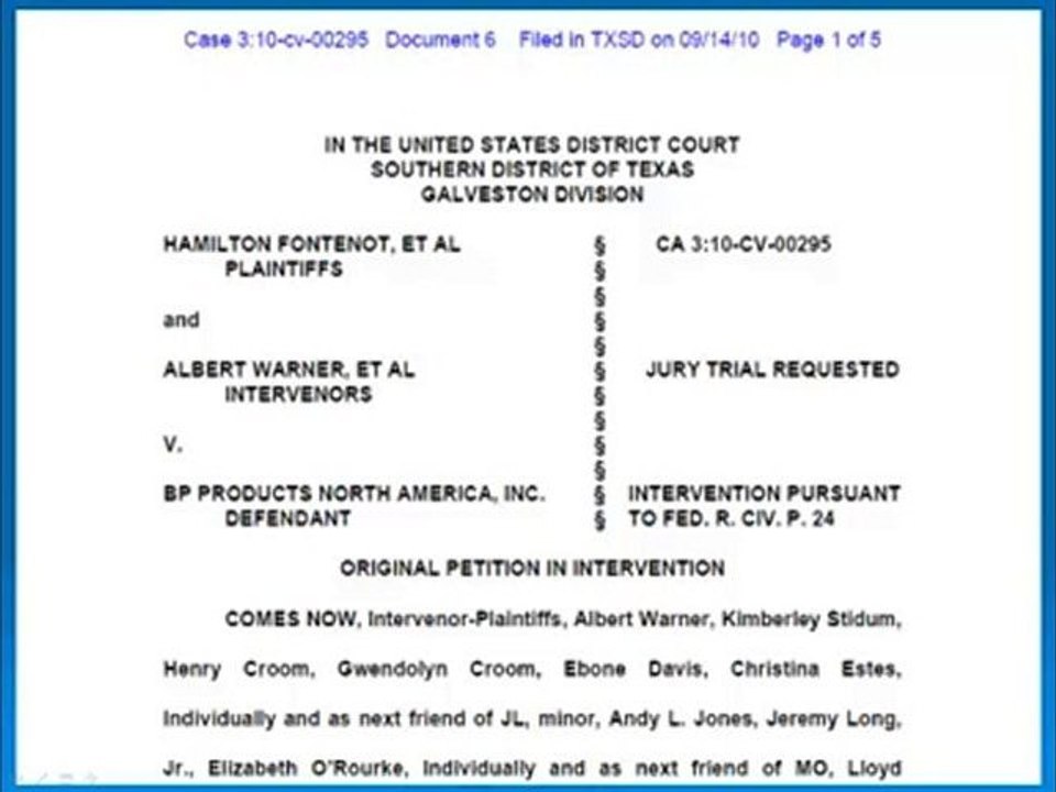 Benzene Lawsuit Filed Against BP By VB Attorneys