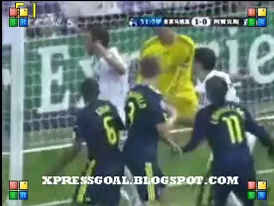 Real Madrid 1 0 Ajax Higuain Goal 15.9.2010 Champions League