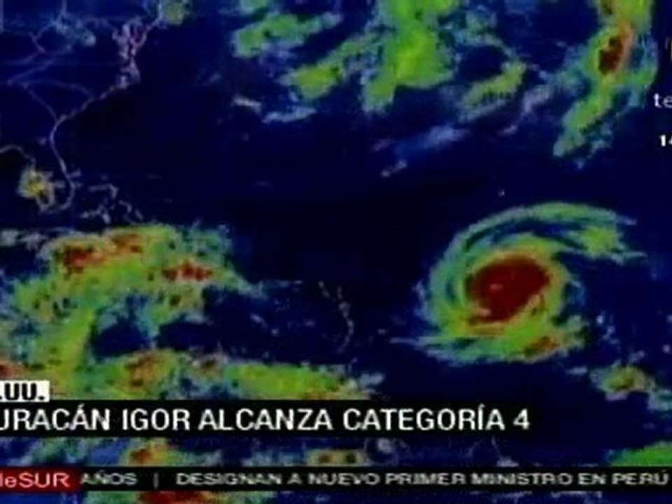 Huracán Igor alcanza categoría 4