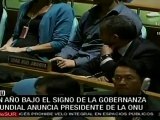 un año bajo el signo de la gobernanza mundial anuncia presi