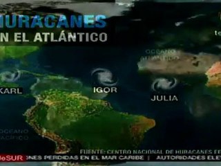 Karl, Igor y Julia avanzan por el océano Atlántico