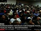 Organizaciones sociales mexicanas cuestionan festejos oficia