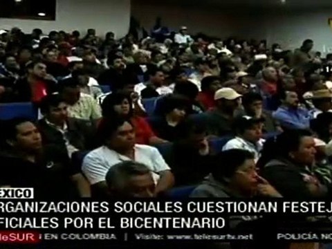 Organizaciones sociales mexicanas cuestionan festejos oficia