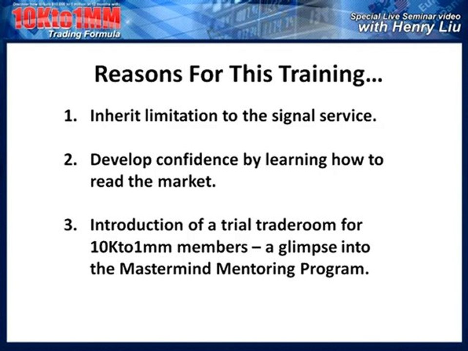 Forex Training Video - Webinar pt 1