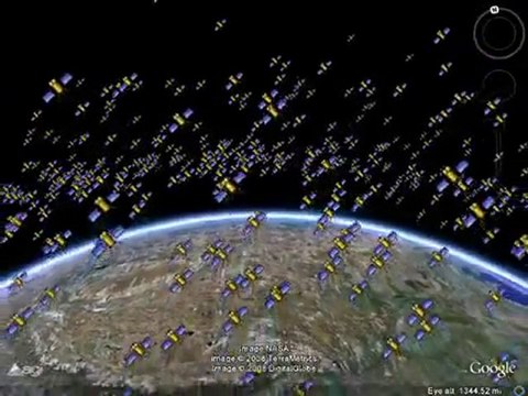 13000 SATELLITES - Google Earth view