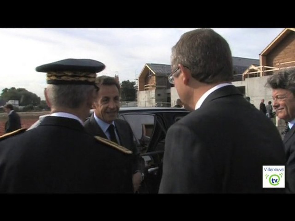 Visite de Nicolas Sarkozy à Parc-en-Seine
