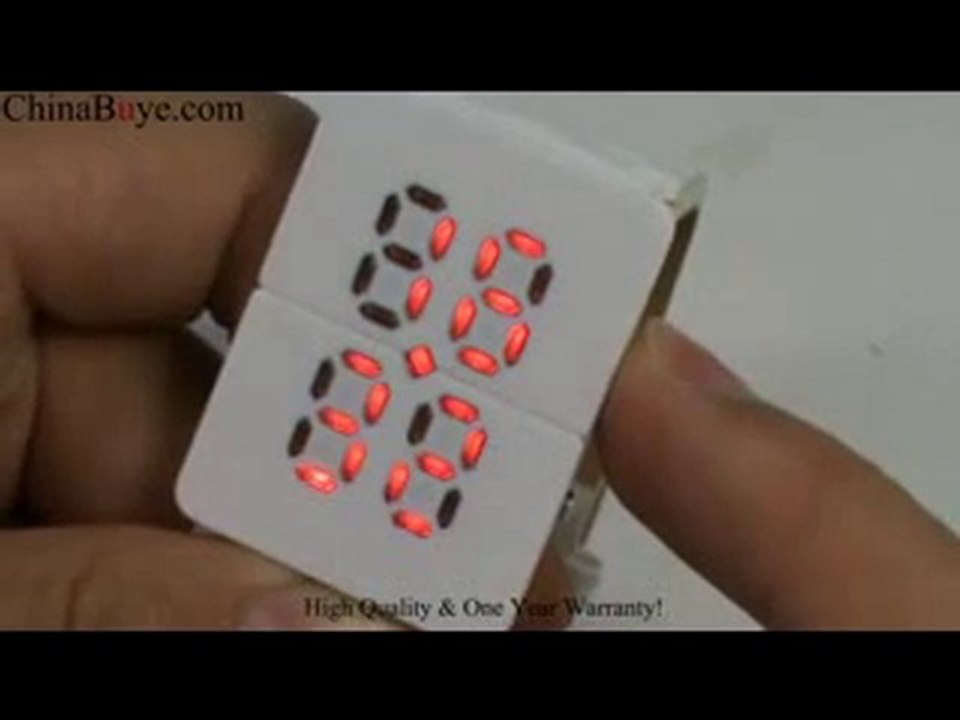 Red LED Fancy Crystal Digital Wrist Watch White $ 19.56