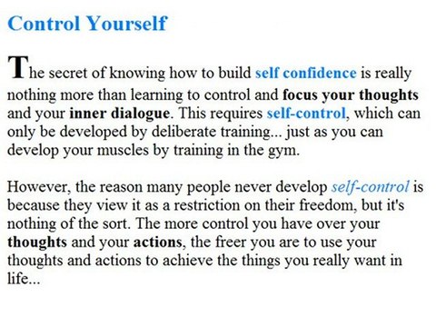 Developing Self-Confidence by Essentially Being Your Self