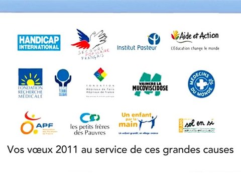 Carte de voeux 2011 pour les entreprises avec Vœux Solidaire