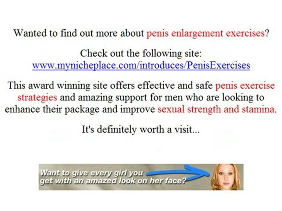 Penis Exercises Enlargement