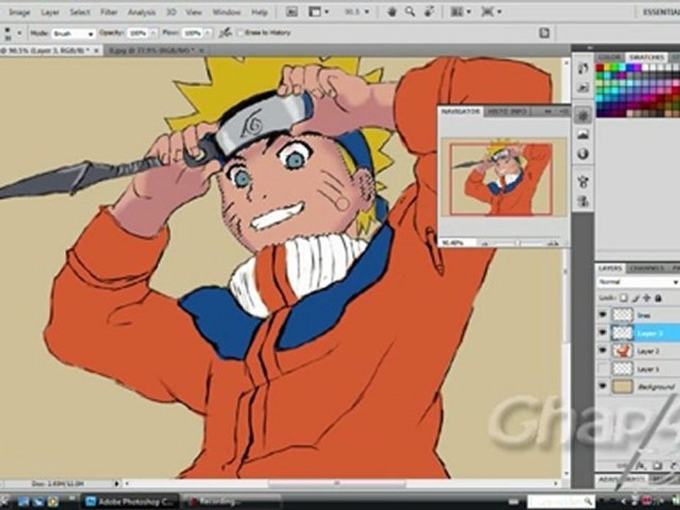 Coloring Naruto with photoshop