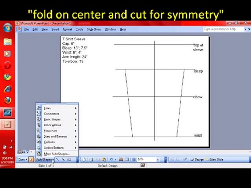 Pattern Making: How to Make a T Shirt Pattern- Sleeve