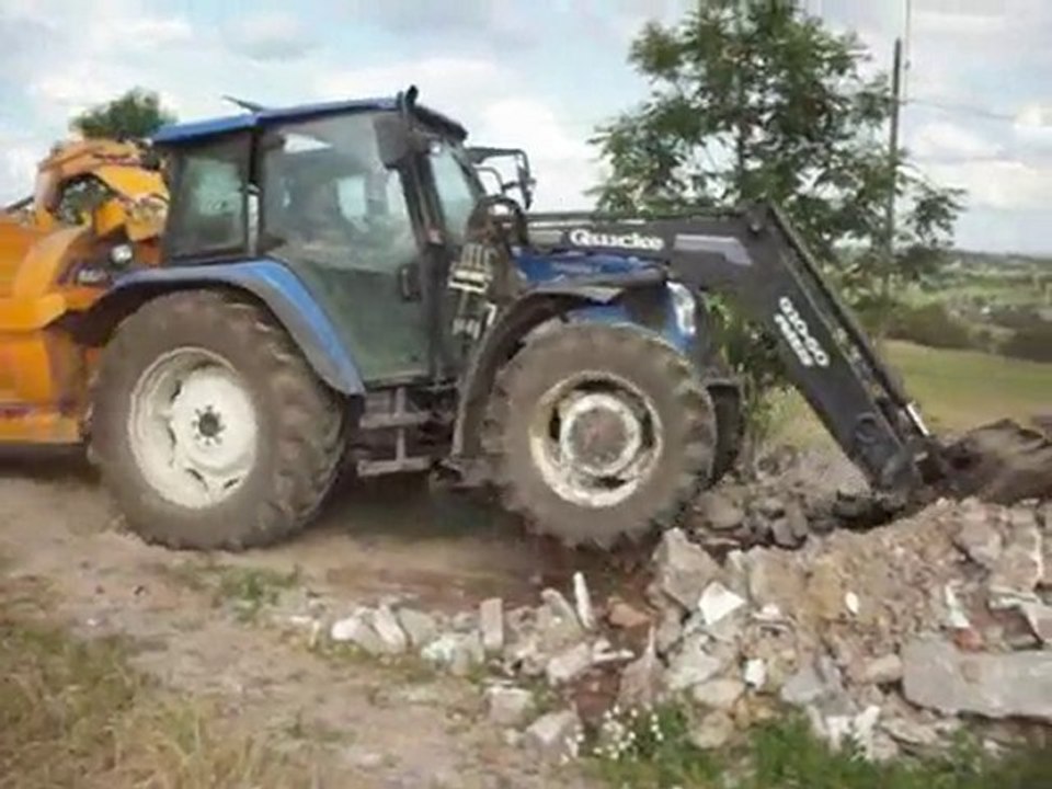 chargement de pierre
