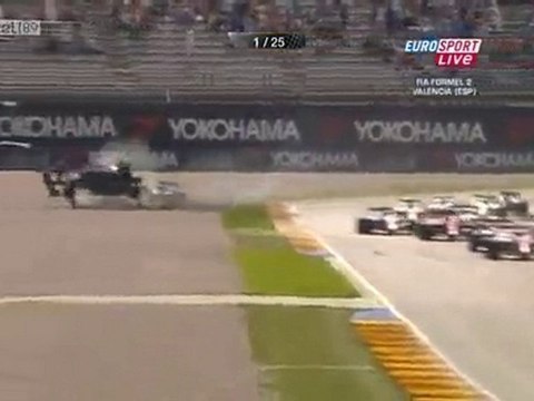 formule 2 valence 2010 big crash start