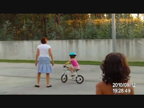 les débuts de Siloée en vélo