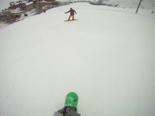 First lesson snowboard tignes