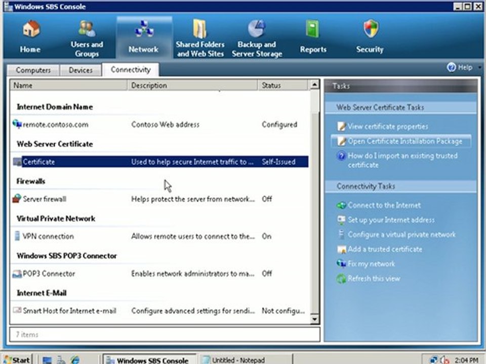 SBS 2008 - Network Processing