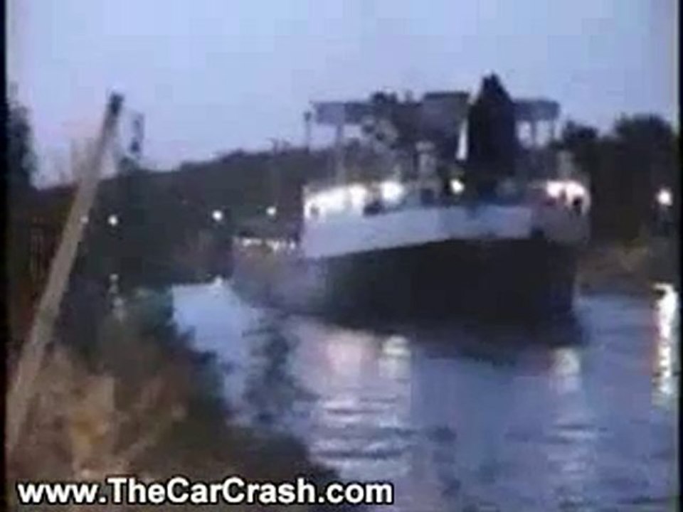 The Car Crash: Boat Crashes Into a Bridge