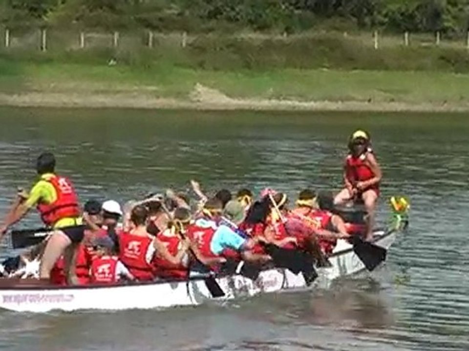 Dragon boat - Poucharramet 11 sept. 2010 - Première course