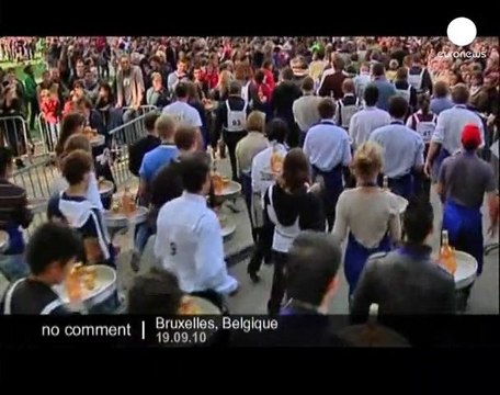 Waiters race in Brussels - no comment