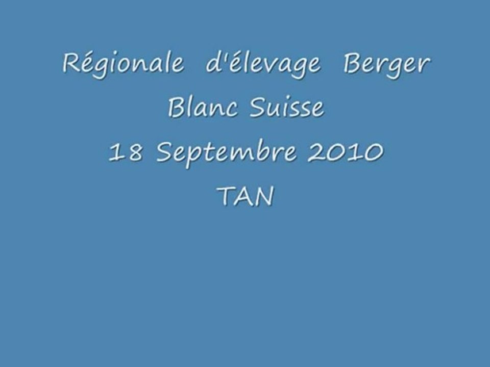Regionale  d'elevage  BBS  18 Septembre 2010   TAN