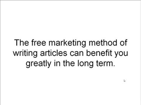Benefits of Marketing Strategy of Article Marketing