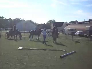 equitation western: jeux avec CELINE 19 09 2010