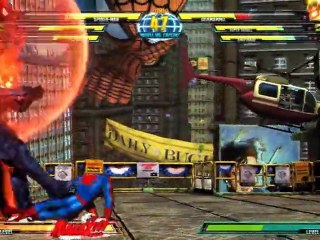Marvel vs Capcom 3 - Fate of Two Worlds-Spider-Man Gameplay