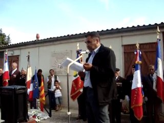 Inauguration d'une stèle à Montmeyan le 18 septembre 2010