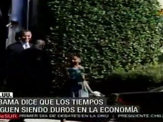 Obama dice que continúan tiempos duros en la economía