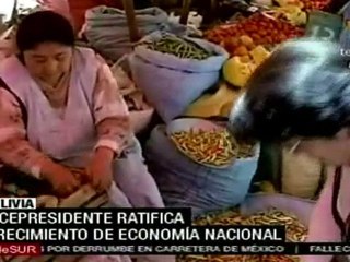 Vicepresidente de Bolivia ratifica crecimiento de la econom