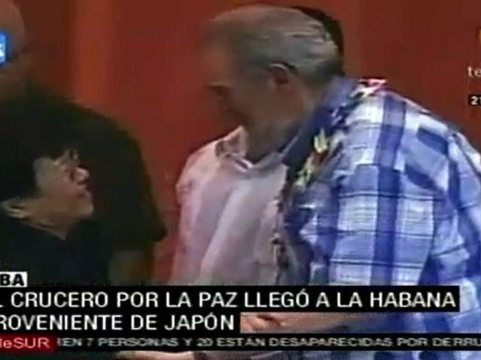 Fidel Castro se reúne con miembros de Crucero por la Paz ja