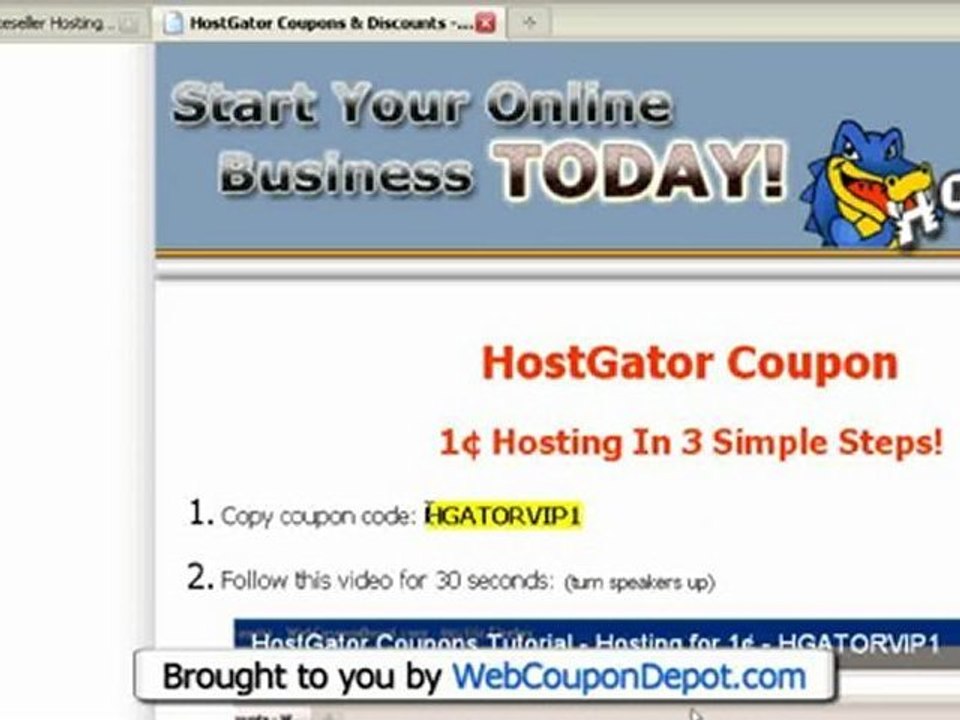 (Hostgator) - How To Get Free Coupons - HGATORVIP1