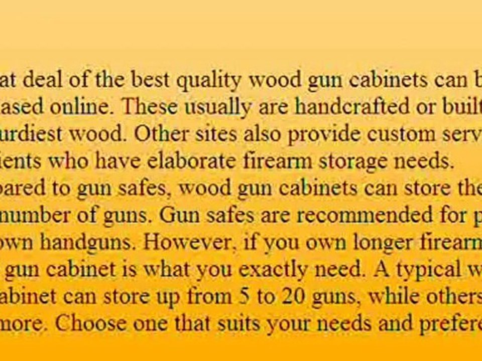 Wood Gun Cabinets: Keep Your Collection Safe