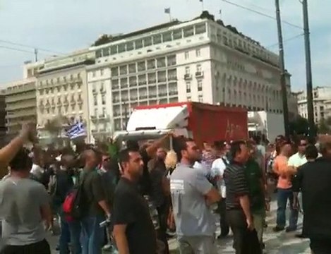 Κινητοποιησεις μεταφορέων στο Σύνταγμα..