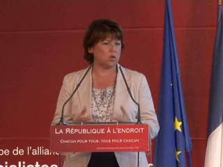 Martine Aubry aux journées parlementaires de Pau