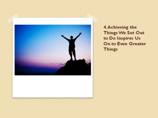 Six Awesome Reasons to Set Goals