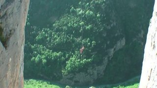 Highline free solo accident in Les Gorges du Verdon