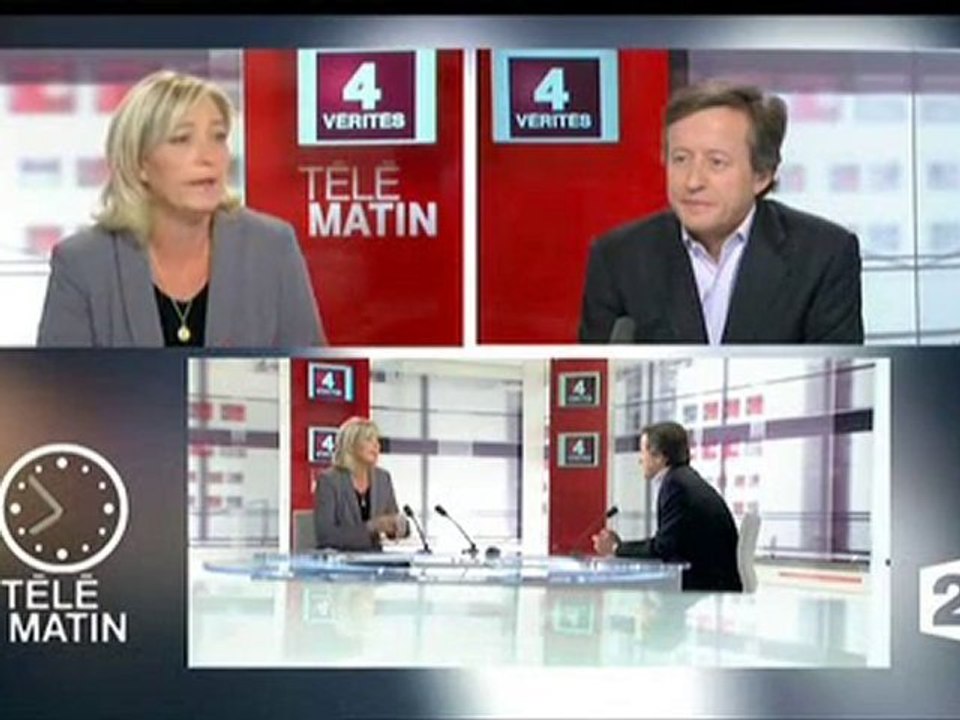 Marine Le Pen invitée des 4 vérités sur France 2 - 27/09/10