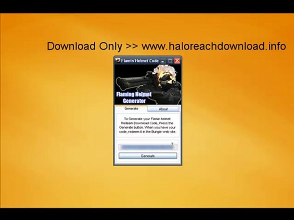 Halo Reach Flaming Helmet Code Generator