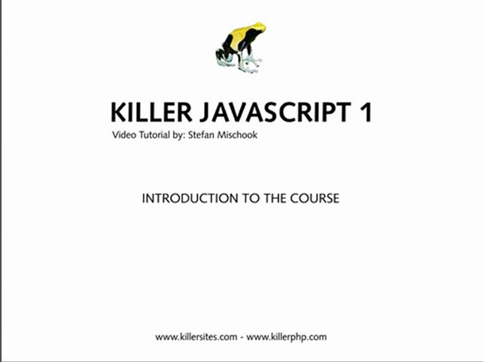Javascript Basics Introduction to Course