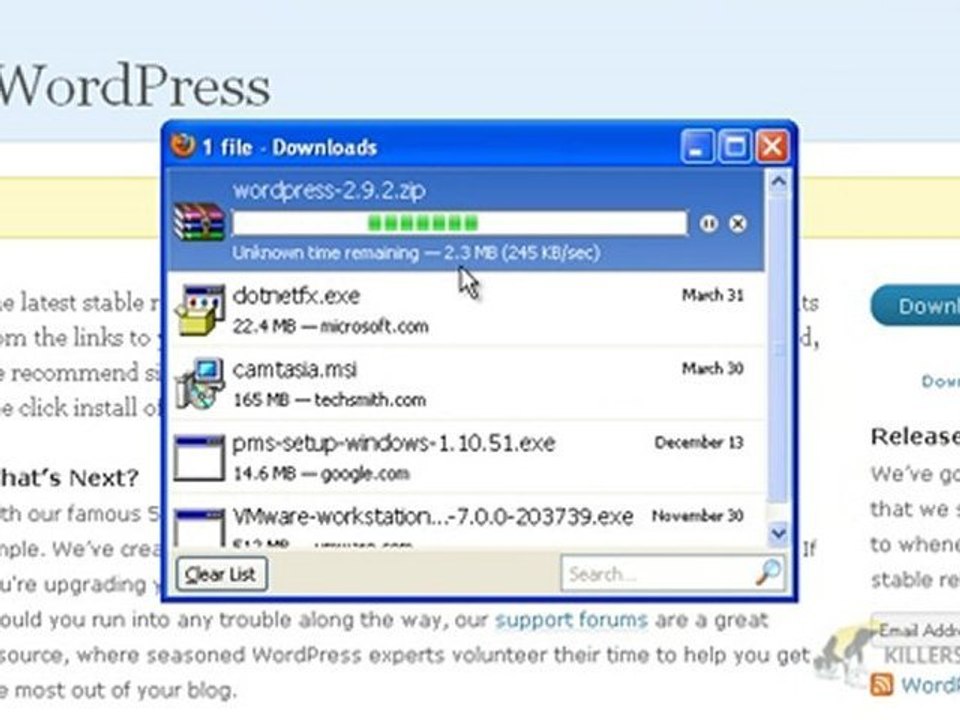 Wordpress 2.9 Install Part 1
