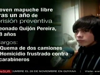 Joven mapuche libre tras un año de prisión preventiva
