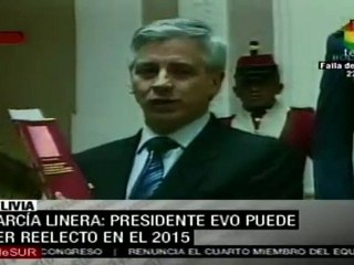 García Linera: presidente Evo puede ser reelecto en el 2015