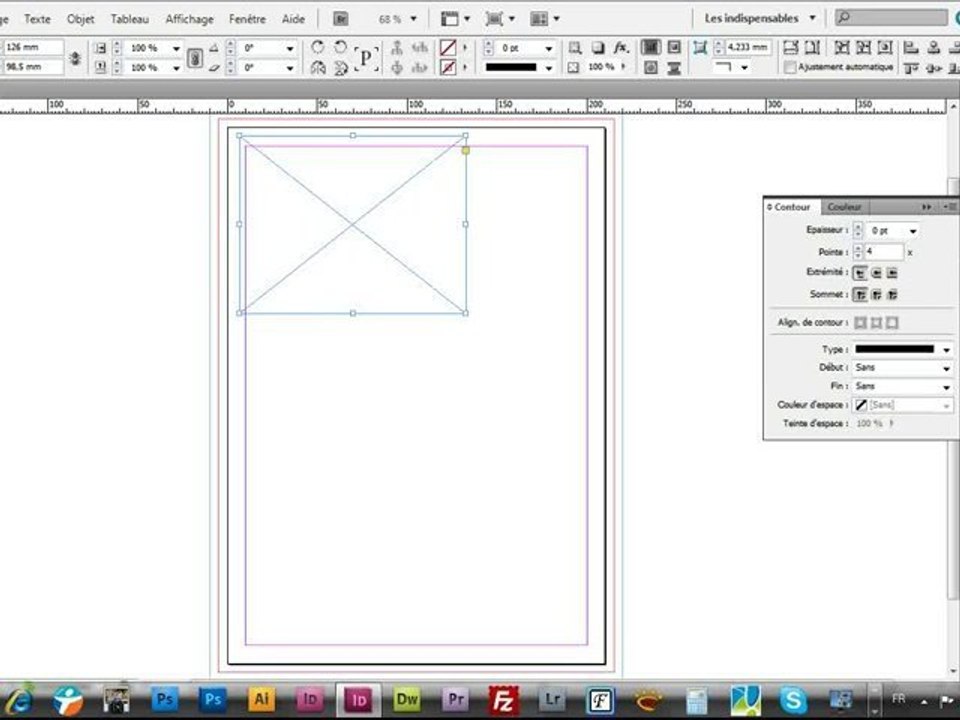 Tutoriel Indesign CS5 : Création d'un bloc et positionnement