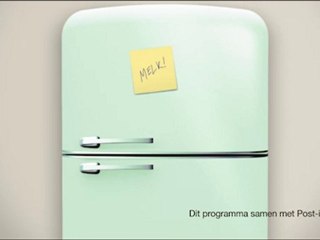 Post-it op televisie, nooit gezien in België.