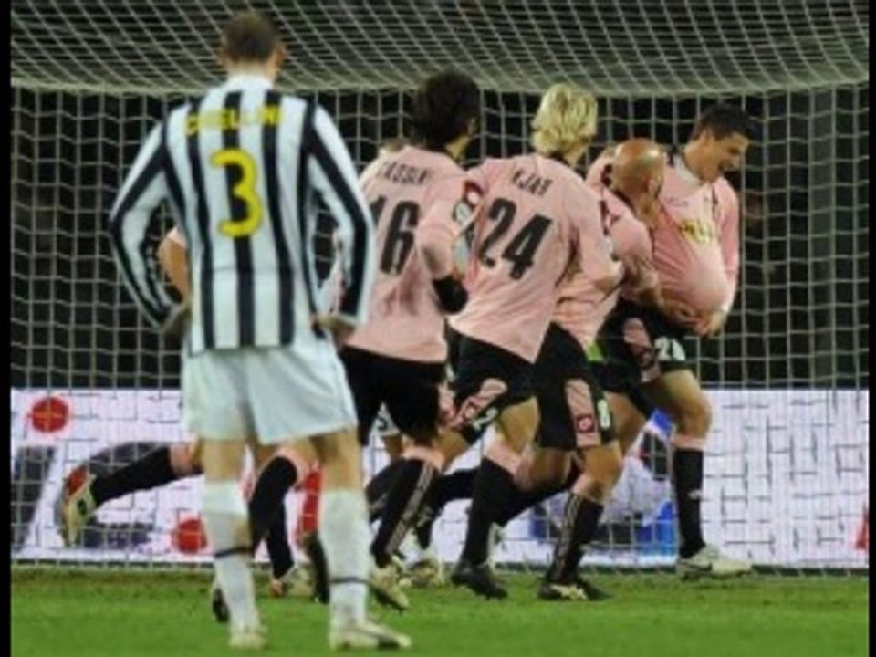Juventus 1-3 Palermo Bovo great free-kick, Laquianta header