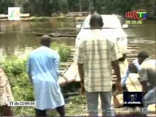 Construction d’un pont en béton sur la rivière Mambili